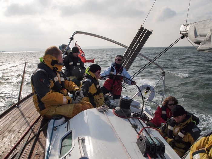 Beating towards Cowes