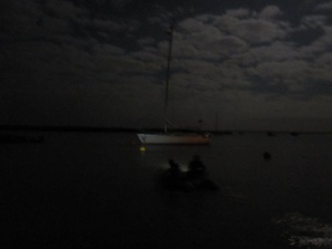 Paddling out into the night